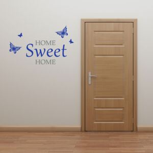 GLIX Home sweet home - autocolant de perete Gri și albastru 70 x 45 cm