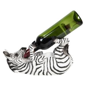 Suport sticla vin din polirasina Zebra 32 cm x 12 cm x 18 h