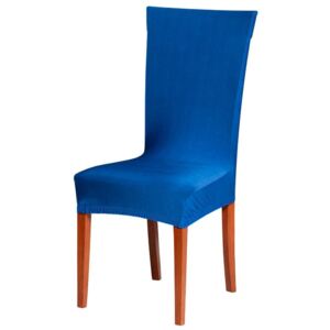 ASTOREO Husa de scaun elast. intr-o sing.culoare - albastru bleumarin - Mărimea scaun 38x38 cm, inaltime spata