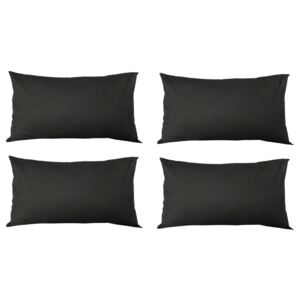 Set 4 Perne decorative dreptunghiulare, 50x30 cm, pline cu Puf Mania Relax, culoare negru