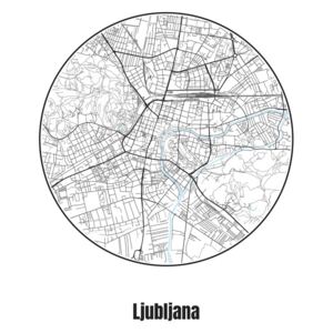Ilustrare Map of Ljubljana, Nico Friedrich