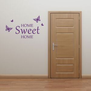 GLIX Home sweet home - autocolant de perete Mov 70 x 45 cm