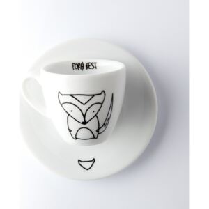 Ceașcă pentru espresso cu farfurie FOR.REST Design Fox, 100 ml