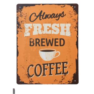 Falc Etichetele metalice - Fresh coffee, 30x40 cm