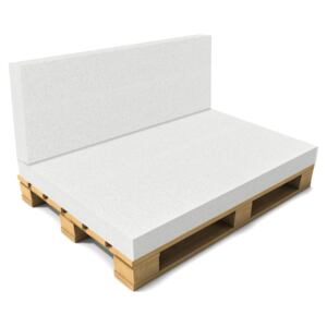 [neu.haus]® Saltea burete fara husa pentru mobilier paleti gradina HTSK-2201, poliuretan, 40 x 120 x 8 cm, poliuretan, alb
