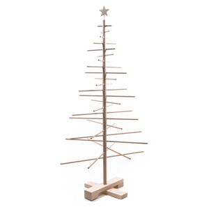 Brad din lemn pentru Crăciun Nature Home Xmas Decorative Tree, înălțime 125 cm