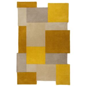 Covor Modern & Geometric Collage, Lana, Galben, 150x240