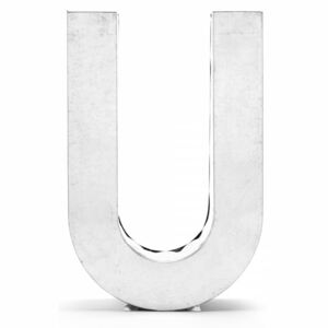 Obiect decorativ metalic litera U 35cm Metalvetica Seletti