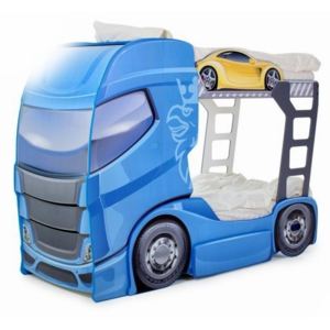 Pat camion tineret Duo Scania+2 Albastru