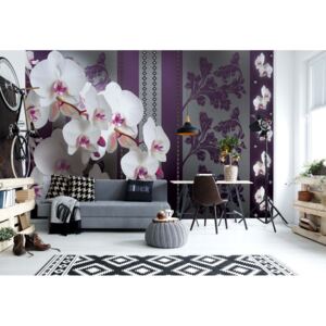 Fototapet GLIX - Luxury Floral Orchids 8 + adeziv GRATUIT Tapet nețesute - 206x275 cm