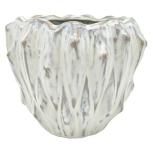 Ghiveci din ceramică PT LIVING Flora, ø 16,5 cm, alb fildeș