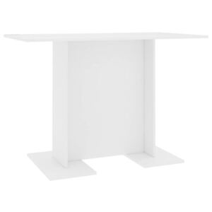 Masă de bucătărie, alb, 110 x 60 x 75 cm, PAL