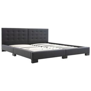 Cadru de pat, negru, 200 x 180 cm, piele artificială