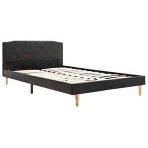 Cadru de pat, negru, 120 x 200 cm, material textil