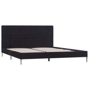 Cadru de pat, negru, 140 x 200 cm, material textil