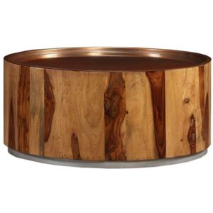 Măsuță de cafea, lemn masiv de palisandru și oțel, 68 cm