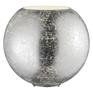 Veioza Cranford, metal/sticla, argintie, 27,5 x 28 x 28 cm, 60w
