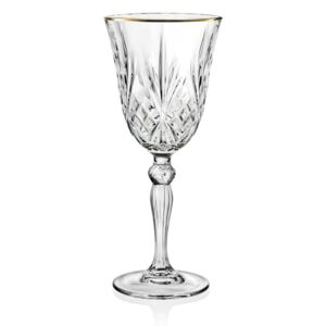 Pahar de vin cu margine aurie Brandani Calice Gold