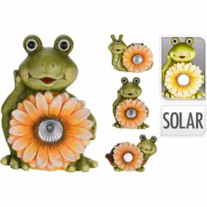 Set de 3 animalute de ceramica Karll floarea soarelui cu lumina solara