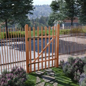 Poarta de gard simplă, lemn de alun tratat, 100 x 150 cm
