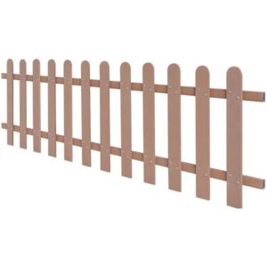 Gard din șipci, lemn compozit, 200 x 60 cm, maro