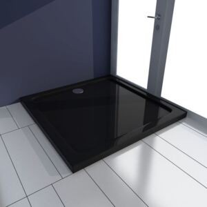 Cădiță pentru duș pătrată din ABS, 80 x 80 cm, negru