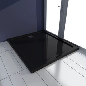 Cădiță de duș dreptunghiulară din ABS 80 x 90 cm, negru