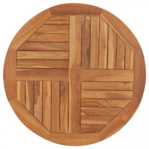 Blat de masă rotund 80 cm lemn masiv de tec 2 5 cm