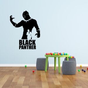 GLIX Avengers Black Panther - autocolant de perete Negru 90x60 cm