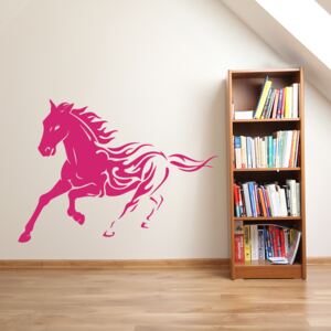 GLIX Horse - autocolant de perete Roz 80 x 58 cm