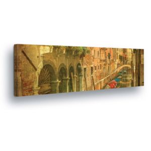 GLIX Tablou - Venetian Canal 45x145 cm