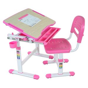 Masă de scris + scaun Bambino pentru copii-diferite culori roz