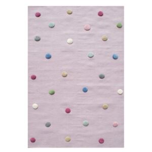 Covor copii cu buline – roz Dots 120x180 cm