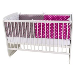Lenjerie MyKids Colorful Stars Pink 9 Piese 120x60 cm