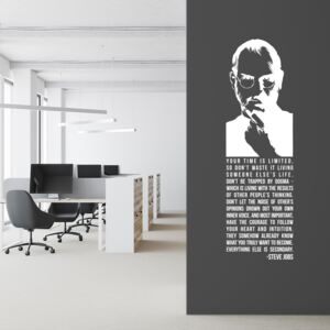 GLIX Steve Jobs quote - autocolant de perete Alb 30 x 100 cm
