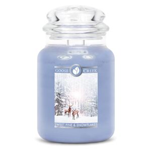 Lumânare parfumată în recipient din sticlă Goose Creek Fulgi de zăpadă, 150 ore de ardere