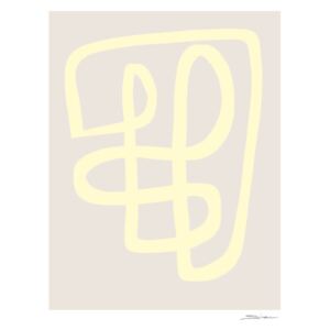 Abstract yellow line, (96 x 128 cm)