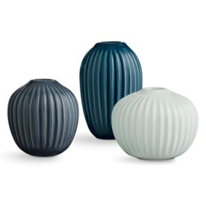 Set 3 vaze din ceramică Kähler Design Hammershoi Miniature, verde