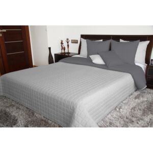 Cuvertură de pat matlasată cu doua fete , de culoare gri Lăţime: 170 cm | Lungime: 210 cm