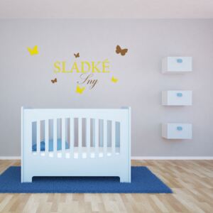 GLIX Sweet dreams - autocolant de perete Maro și galben 120 x 60 cm