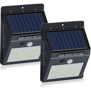 Set 2 Lampi Solare cu 30 LED, senzor de miscare si senzor de lumina