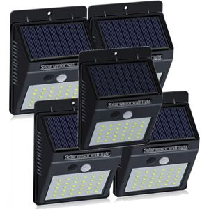 Set 5 Lampi Solare cu 30 LED, senzor de miscare si senzor de lumina