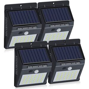 Set 4 Lampi Solare cu 30 LED, senzor de miscare si senzor de lumina