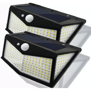 Set 2 Lampi solare 212 LED, senzor de miscare si 3 moduri de functionare
