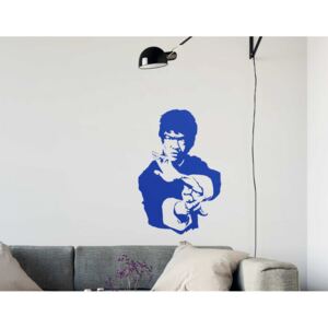 Bruce Lee - autocolant de perete Albastru 45 x 70 cm