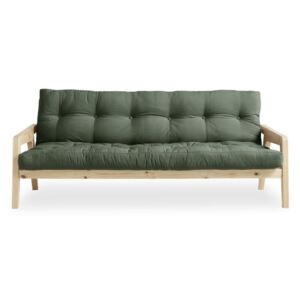 Canapea extensibilă Karup Design Grab Natural/Olive Green, verde olive
