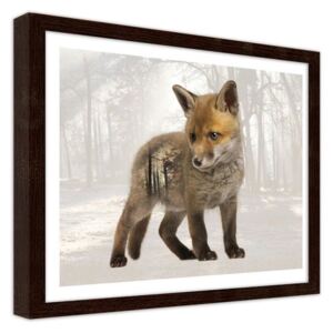 CARO Imagine în cadru - Small Fox 40x30 cm Maro