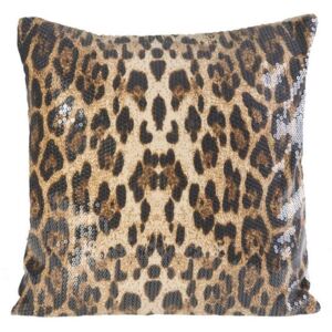 Set 2 perne decorative cu huse detasabile Gepard Maro / Negru, 45 x 45 cm