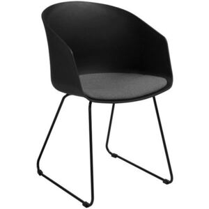 Set de 2 scaune Bogart, negru, 51x81x52cm