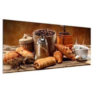 Tablou cu croissant și cafea (Modern tablou, K012163K12050)